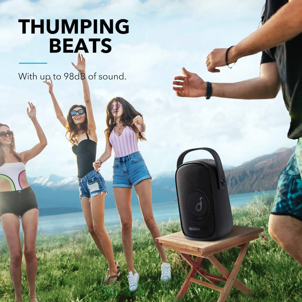 Soundcore Trance Go Outdoor Bluetooth Speaker with BassUp Technology, Sync 100+ Speakers, 24H Playtime, Waterproof, Custom EQ, App