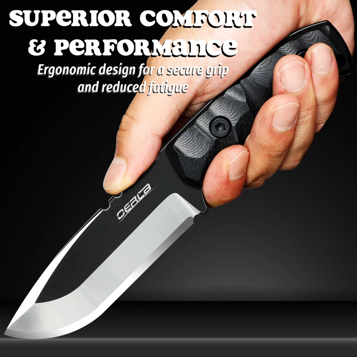 OERLA DE-0014 Fixed Blade Knife Full Tang Outdoor Camping Hunting Survival Knife