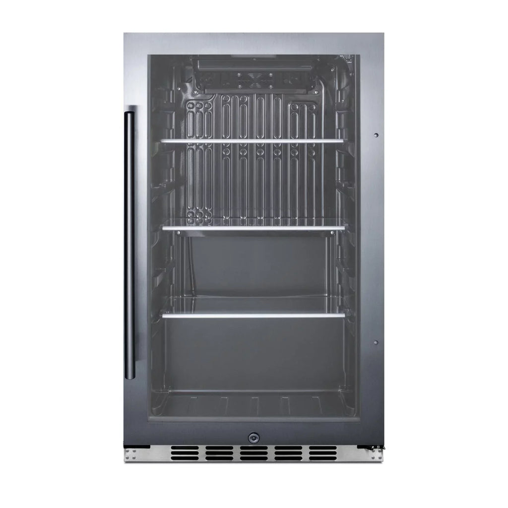Shallow Depth Outdoor Compact Beverage Cooler - SCR1932BH34CSS. Ft. Summit 19-Inch 3.1 Cu