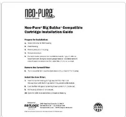 Neo-Pure 1 Micron Big Bubba Depth Cartridge BB150-HMB01 Replacement Filter appropriate with Watts BBC-150-D1 Big Bubba BBH-150 housing