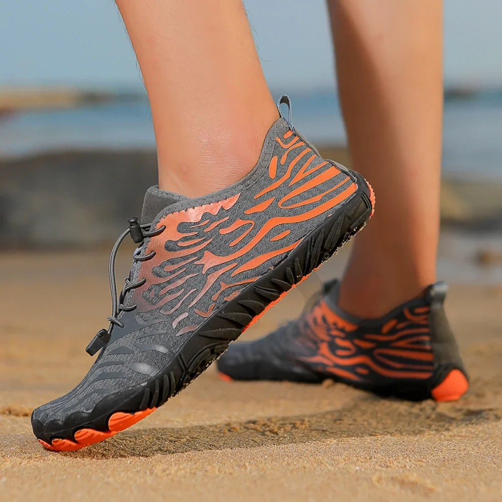 SunyaMood Wading Shoes Barefoot Diving Shoes Anti Slip for aqua Activities (Grey 40)