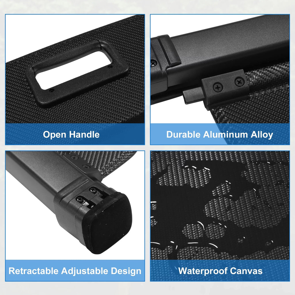 Retractable Cargo wrap for  RAV4 2019-2023 Waterproof Non Slip Rear Trunk Shielding Shade Black