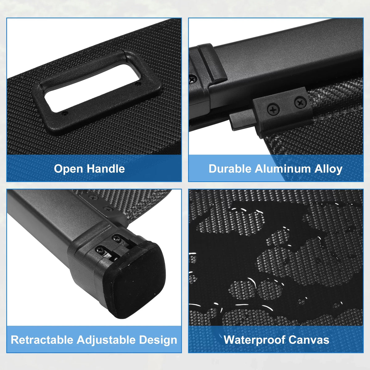 Retractable Cargo wrap for  RAV4 2019-2023 Waterproof Non Slip Rear Trunk Shielding Shade Black