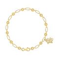 Kristen Kesho Sterling Silver, 18 Karat Gold-plated Butterfly Charm Bracelet for Kids 6"
