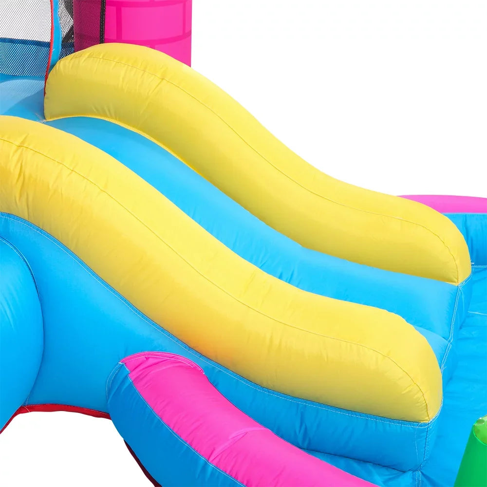 SalonMore Inflatable Bounce House with Blower,Pool & moisture Slide & Splash,Multi-color Tank