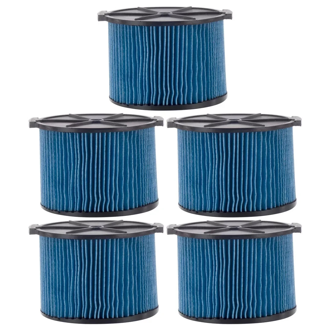 5 Pack VF3500 3-Layer Fine Dust Cartridge Filter Replacement Part 26643 appropriate with RIDGID 3-4.5 Gallon Wet & Dry Portable Vacuums