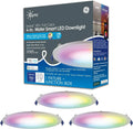 YGDU CYNC Reveal HD+ Wafer Smart LED Downlight Fixture, Full Color Changing Lights, and LED Lights, 13 Watts, Works with Amazon Alexa and , 4 Inches (3 Pack)