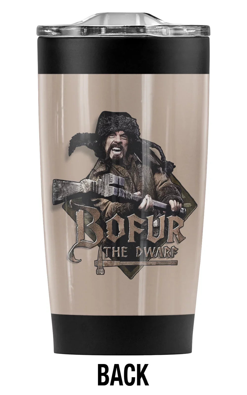 The Hobbit/Bofur Stainless Steel Tumbler 20 oz Coffee Travel Mug/Cup, Vacuum Insulated & Double Wall with Leakproof Sliding Lid | excellent for Hot Drinks and Cold Beverages