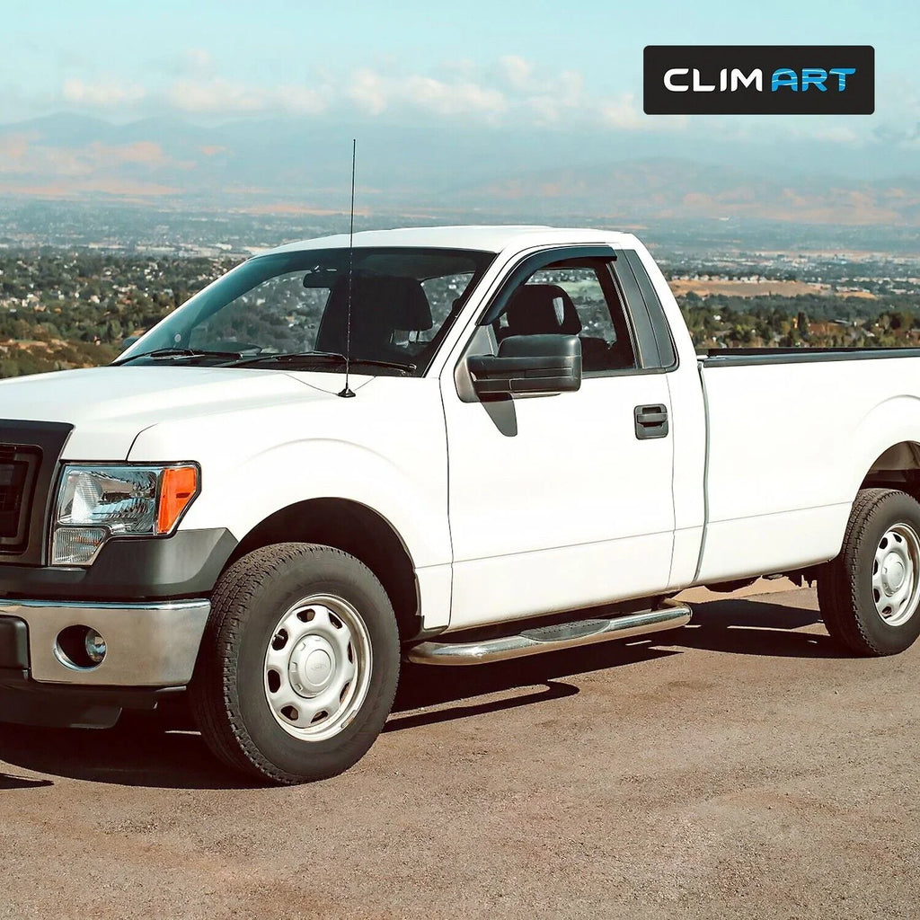 CLIM ART Incredibly Durable Rain Guards for  F150 2009-2014 Regular Cab, SuperCrew, SuperCab, Tape-on Window Deflectors, Vent Deflector, Vent Window Visors for cars, Truck Accessories 2 pcs-209008