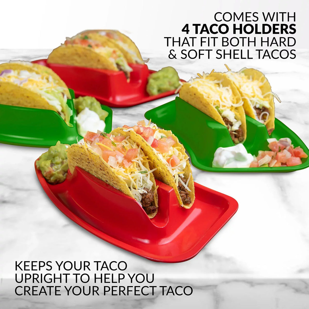 Warming Pot, Includes 4 Taco Holders. Taco Tuesday TTLSTB10 Lazy Susan Taco Bar with 20-Oz