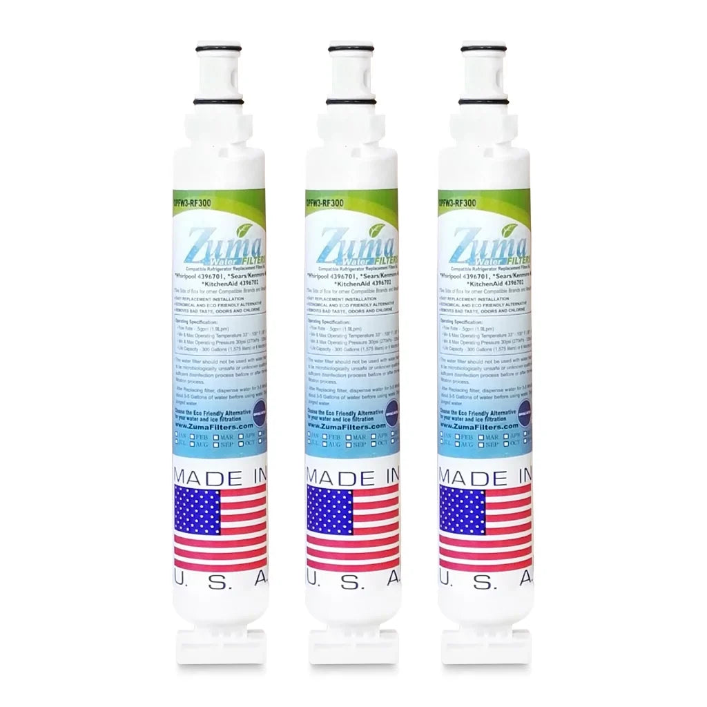 ZUMA Brand , moisture and Ice Filter , Model # OPFW3-RF300 , appropriate with Whirlpool® WF293 - 3 Pack - Made in U.S.A.
