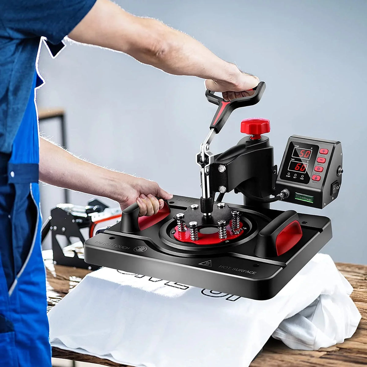 Qhomic Power Heat Press Machine 12 x 15 Inch Digital Heat Press Sublimation Printer Press Heat Transfer Machine for T-Shirt, 8 in 1, Gifts for Men Women