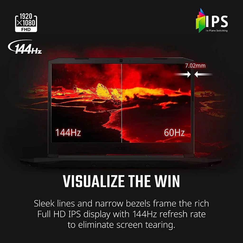 Nitro 5 15.6-Inch 144hz IPS Gaming Laptop + High premium 6ft HDMI Cable + LCD Screen Cleaner + Wired Stereo Gaming Headset + Gaming Mouse