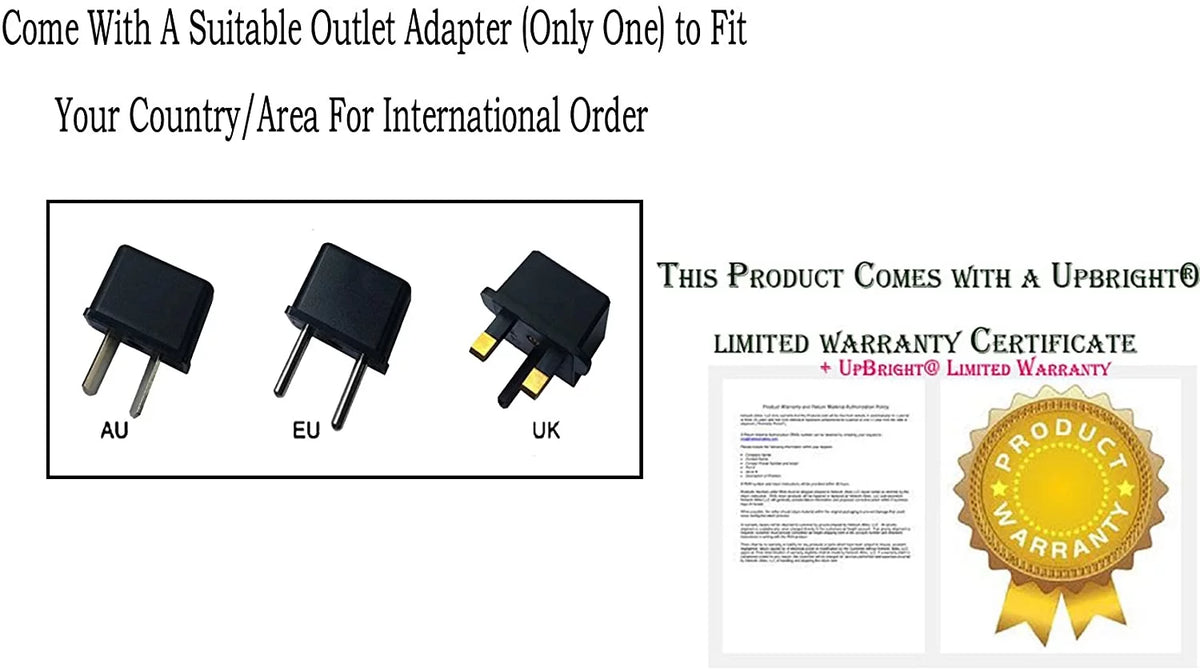 UPBRIGHT NEW Global AC / DC Adapter For  HW-H450 HW-H450/ZA DONGA HW-450 HWH450 2.1 Channel Sound Bar Soundbar Home Theater Wireless Subwoofer Bluetooth