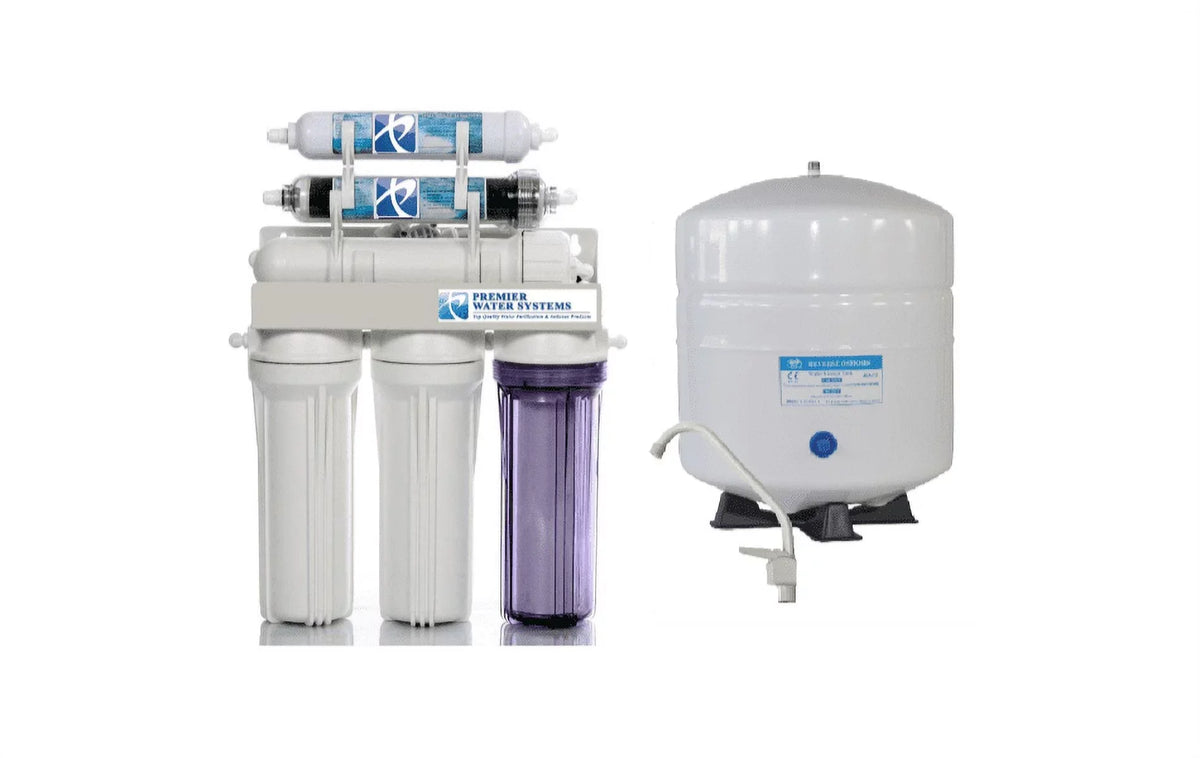 150 GPD - 6 Stage Dual Outlet Use (Drinking & 0 PPM Aquarium Reef/Deionization) Reverse Osmosis moisture System (RO/DI) + Tank