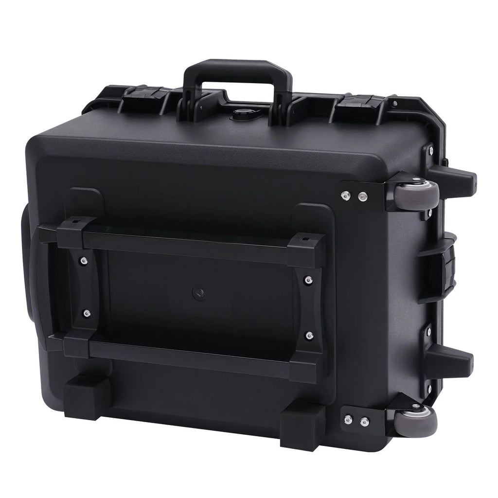 Miumaeov Large Portable Protective liquid and Shock protected Hard Case Camera Tools Equipment Laptop Hard Case Box with Wheels and Handle with 5 Layers Foam Black 16.7" x 12" x 21.25"