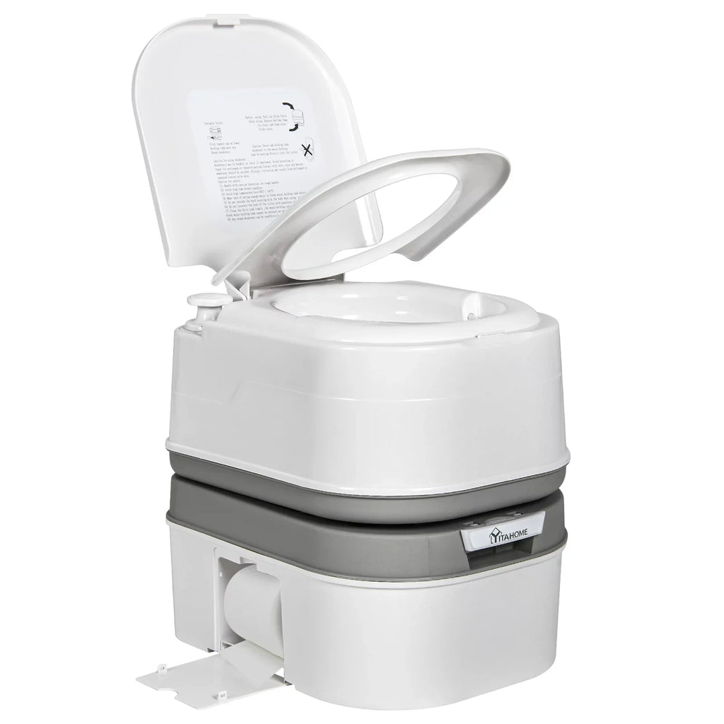 DWVO Portable Toilet, 6.34 Gallon Camping RV Porta Potty , Outdoor RV Toilet with Level Indicator, Rotating Spout