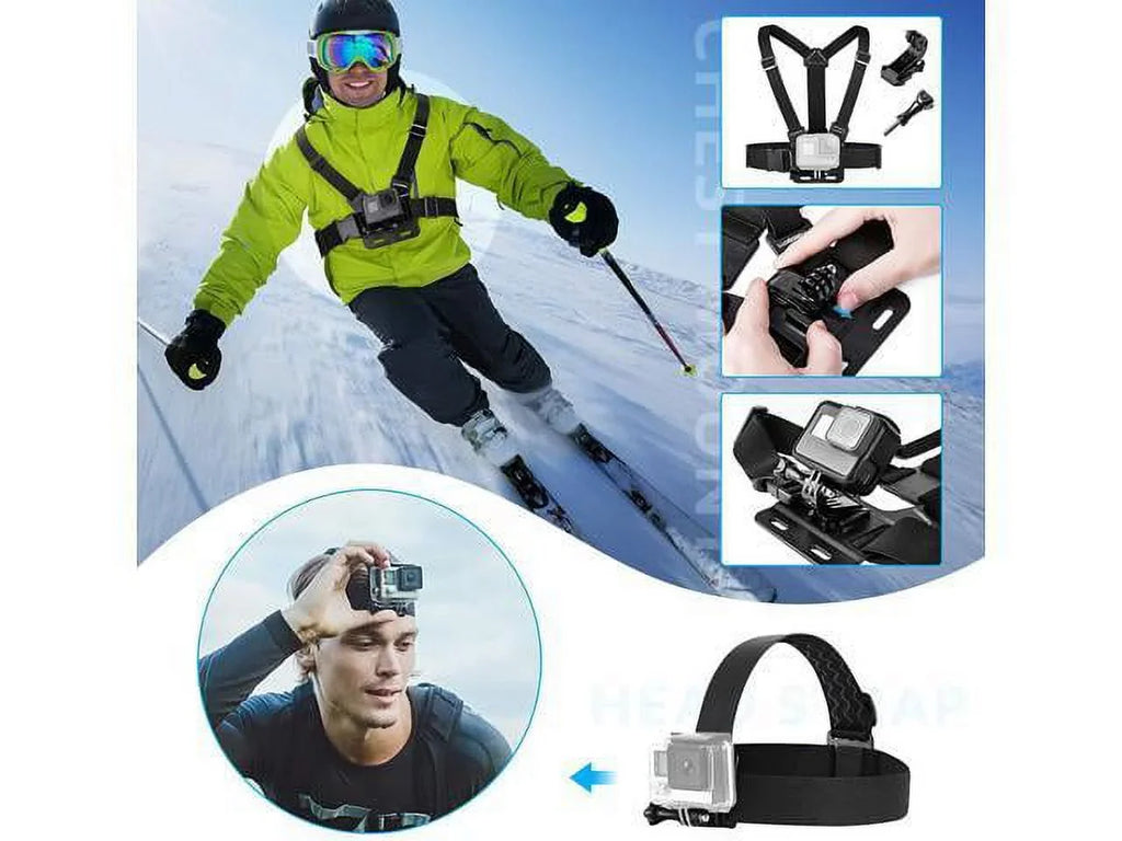 Accessories Kit for AKASO EK5000 EK7000 4K WiFi Action Camera GoPro Hero 9 8 7 6 5/Session 5/Hero 4/3+/3/2/1 Max Fusion SJ4000 SJ5000