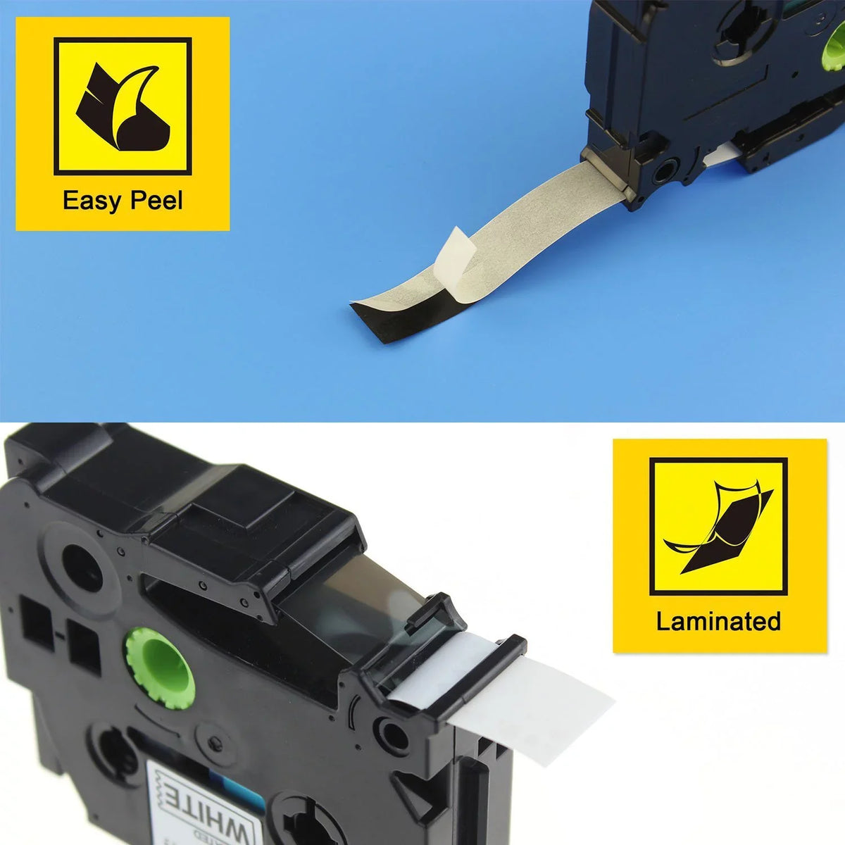 GREENCYCLE 10PK suitable for Brother P-touch Black on White Flexible ID Cable Wire Label Tape 12mm 8m TZ TZe TZe-FX231 TZ-FX231 TZe-231 TZ-231 use in PT-D210 H110 H100 D400 D600 Label Maker