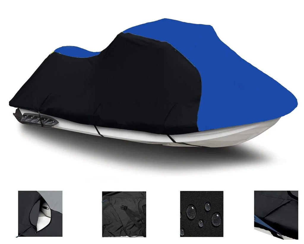 BLACK / BLUE HEAVY-DUTY, PWC 600D JET SKI wrap suitable for Sea Doo Sea-Doo Bombardier XP 580 1992 1-2 Seater