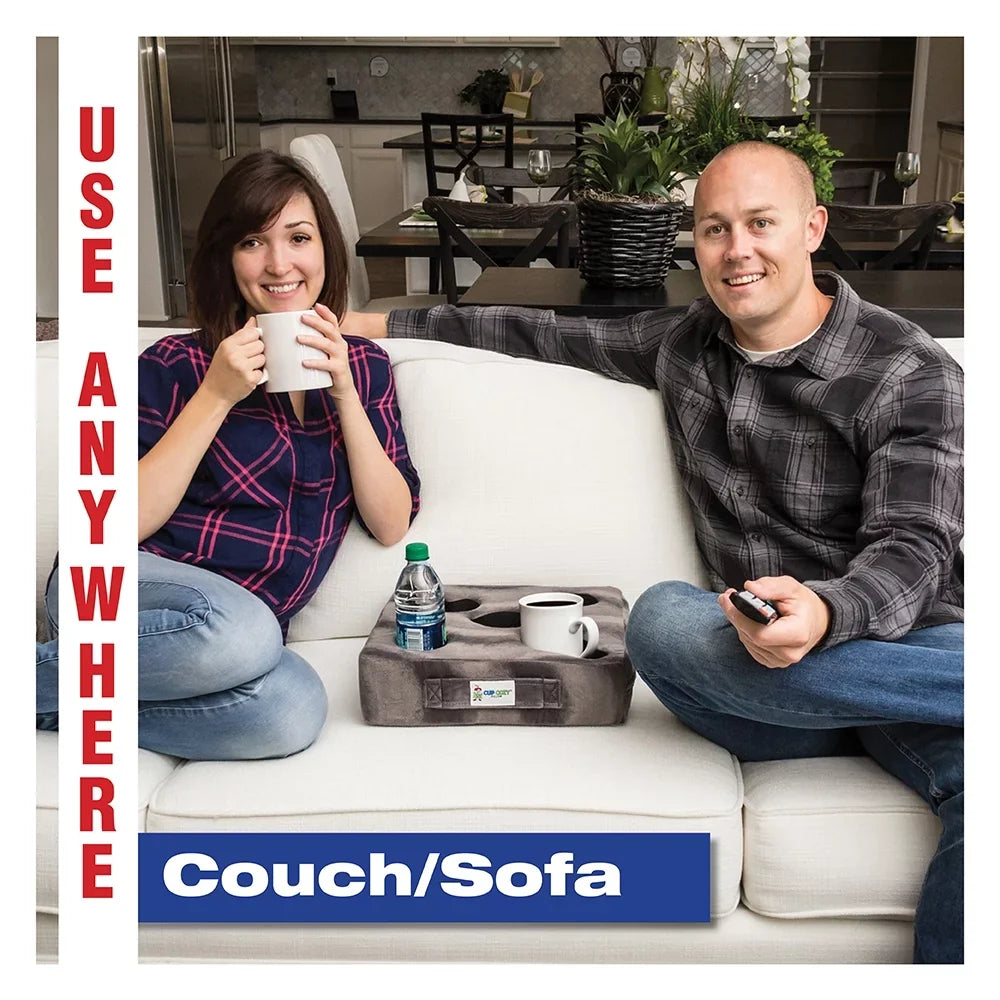 Use it anywhere-Couch, floor, bed, man cave, car, RV, park, beach and more!. Cup Cozy Deluxe Pillow (Navy) As Seen on TV -The world's BEST cup holder! Keep your drinks close and prevent spills