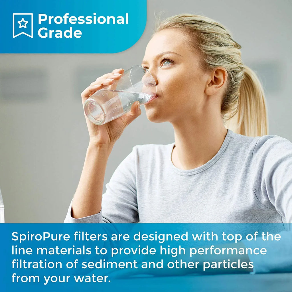 SpiroPure SP-WP25-BB 10x4.5 25 Micron String-Wound Polypropylene liquid Filter Cartridge WP25BB97P 355216-43 CW25-BBS (Case of 8)