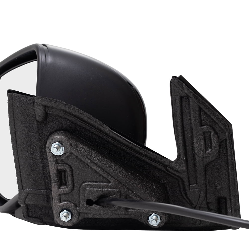 Brock Aftermarket Replacement Driver Left Power Door Mirror Assembly Paint To Match Black Manual Folding With Heat Without Signal-Memory-Auto Dimming-Side View Camera