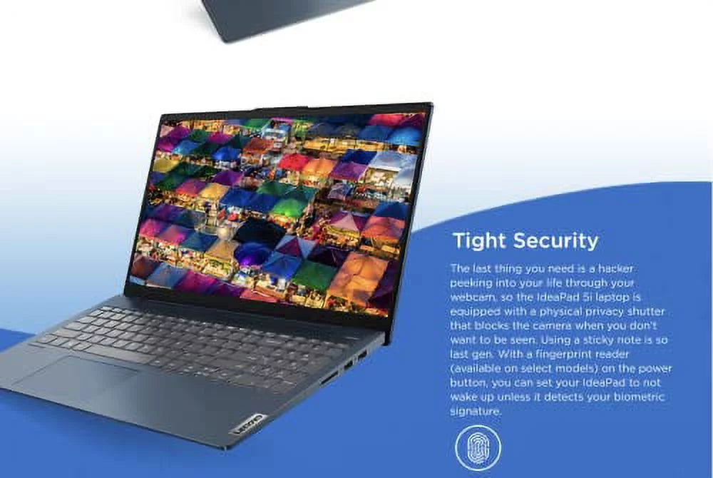 IdeaPad 5i 15.6" Touchscreen Laptop, IPS FHD 300 Nits Display, Core i7-1165G7, Iris Xe Graphics, Dolby Audio, Win 11, Fingerprint, USB-C, Backlit KB, WiFi 6, Webcam (12GB RAM | 512GB PCIe SSD)