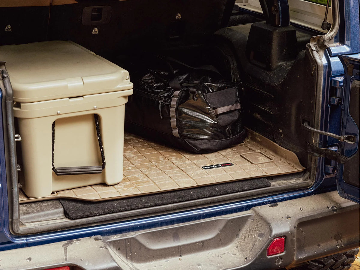WeatherTech Cargo Trunk Liner with Bumper Protector appropriate with  Edge, Edge ST - Behind 2nd Row Seating With Bumper Protector, Black