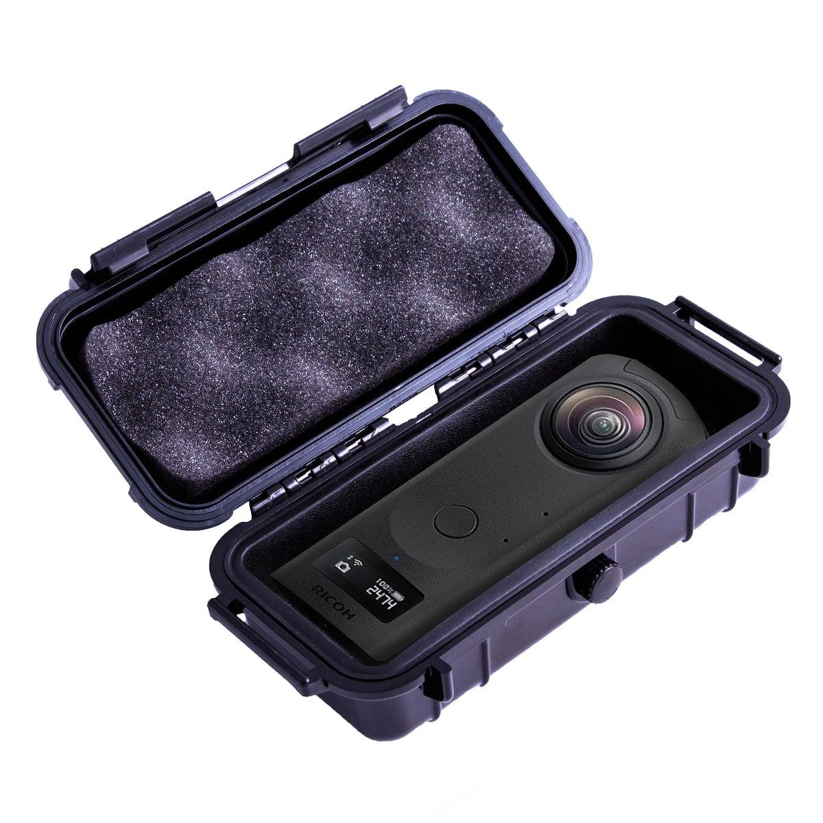Casematix 7 Inch Waterproof 360 Action Camera Case matching with Ricoh Theta Z1 360 Degree Camera