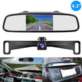 4.3inch HD Monitor Car Backup Reverse Camera Rear View Parking License Plate System