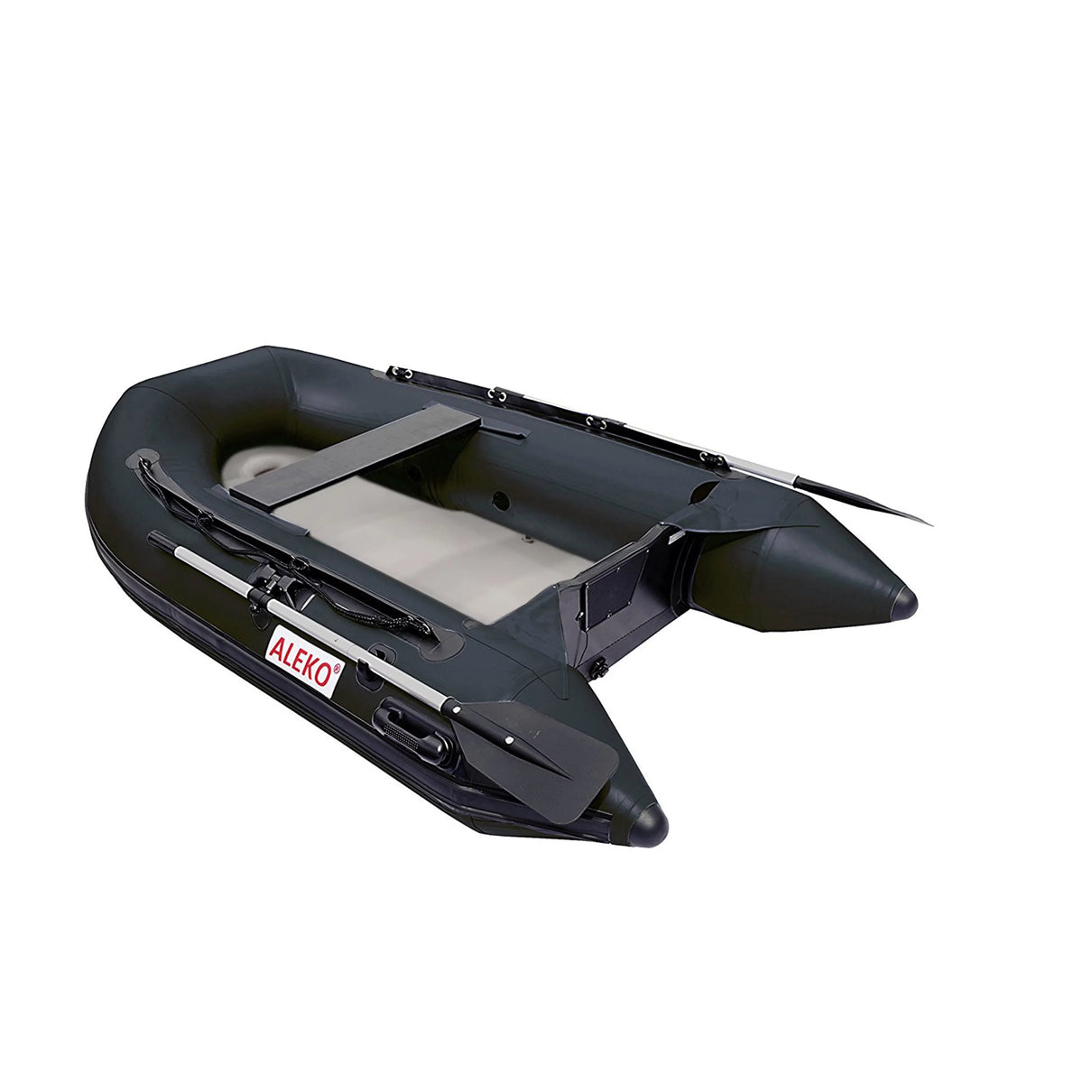 ALEKO Inflatable Air Floor Fishing vessel - 8.4 Foot - Black