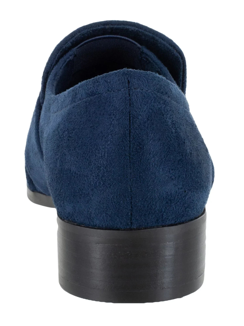 BELLA VITA Womens Navy Hidden Gore Padded Ruched Billie Ii Almond Toe Block Heel Slip On Loafers Shoes 12 M
