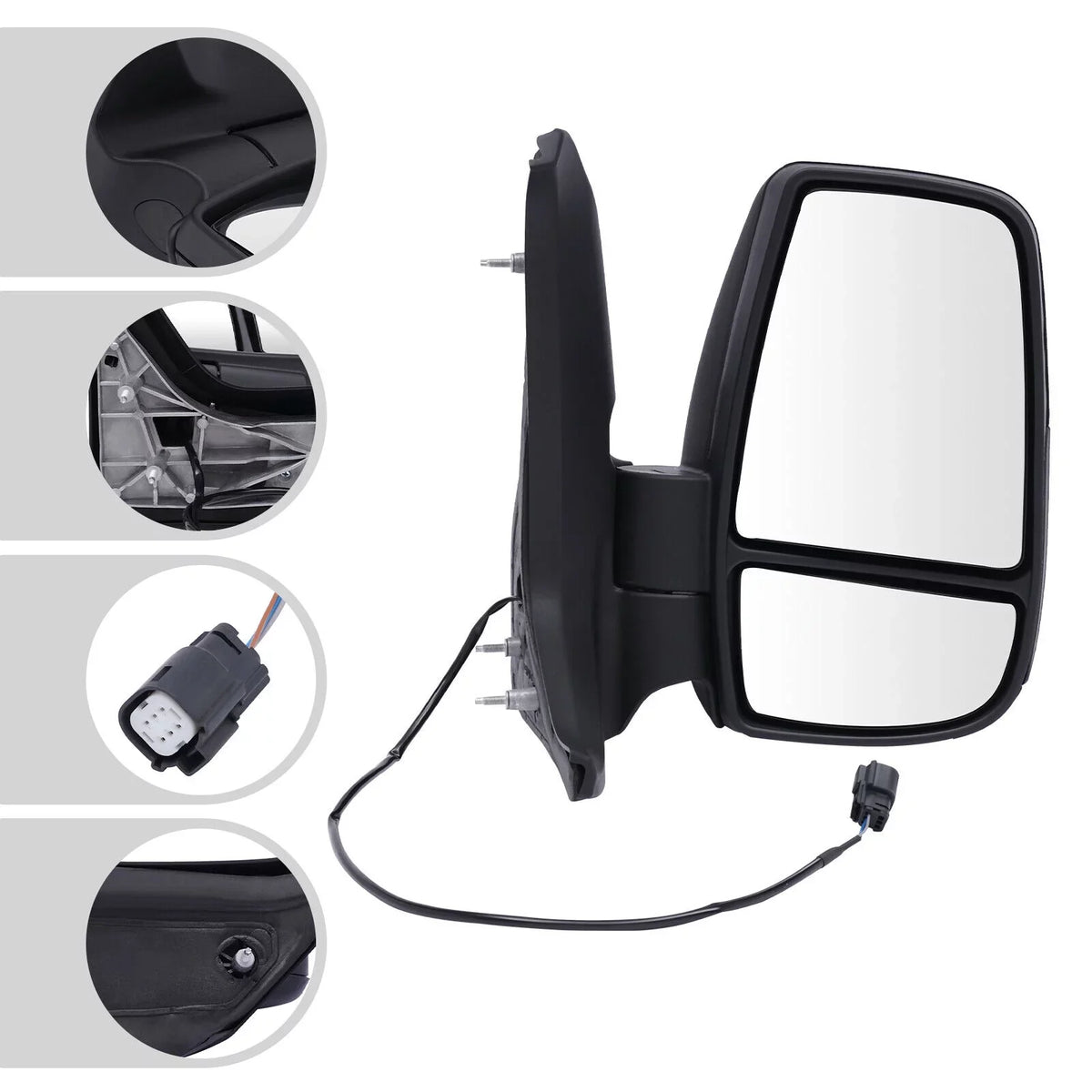 Fits for 2015-2022  Transit 150 250 350 Right Passenger Side Rear View Mirror Short Arm