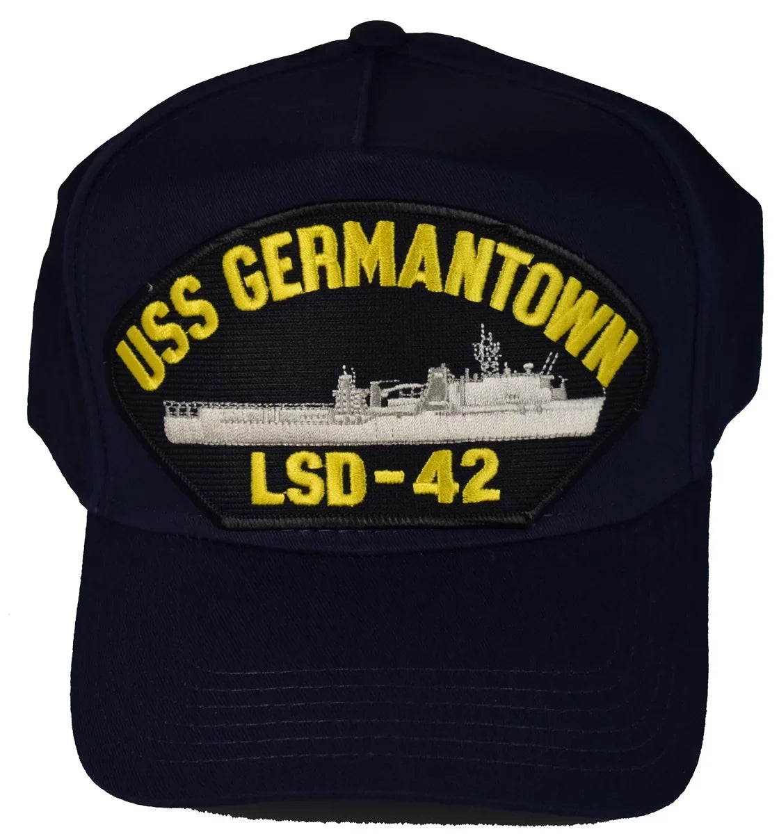 USS GERMANTOWN LSD-42 SHIP HAT - NAVY BLUE - Veteran Owned Business