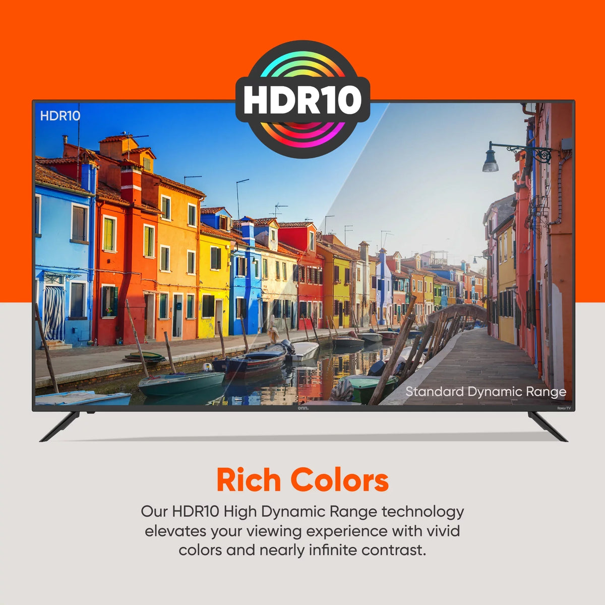 58” Class 4K UHD (2160P) LED Roku Smart TV HDR (100069454). onn