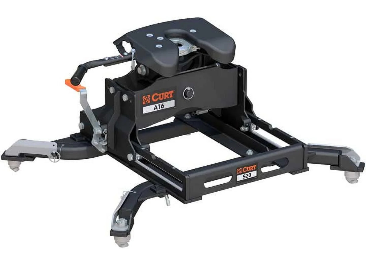 CURT 16056 A16 5th Wheel Slider Hitch, 16,000 lbs, Select Ram 2500, 3500, 6.5-Foot Bed Puck System