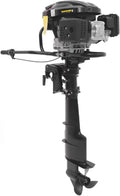 MONIPA Black Heavy Duty Outboard Motor 7.5HP 4 Stroke Outboard Motor vessel Engine with Air Cooling System for Aquaculture Fishing Outdoor Adventure