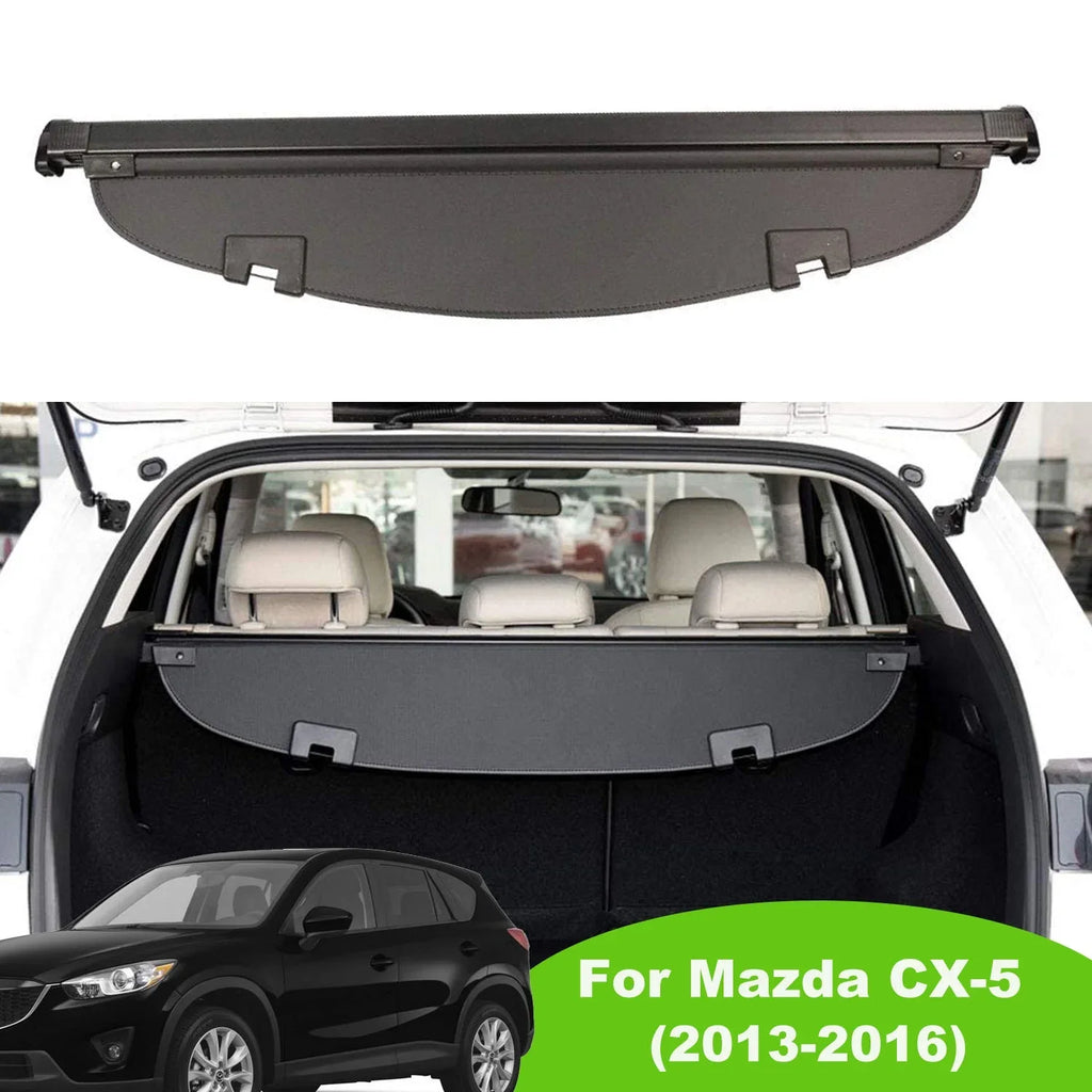 Fit Mazda CX-5 2013 2014 2015 2016 Black Retractable Cargo shield  for Mazda CX-5 2013-2016 SUV Accessory Rear Trunk Area Privacy Shield Shade wrap With Rebounding Plastic