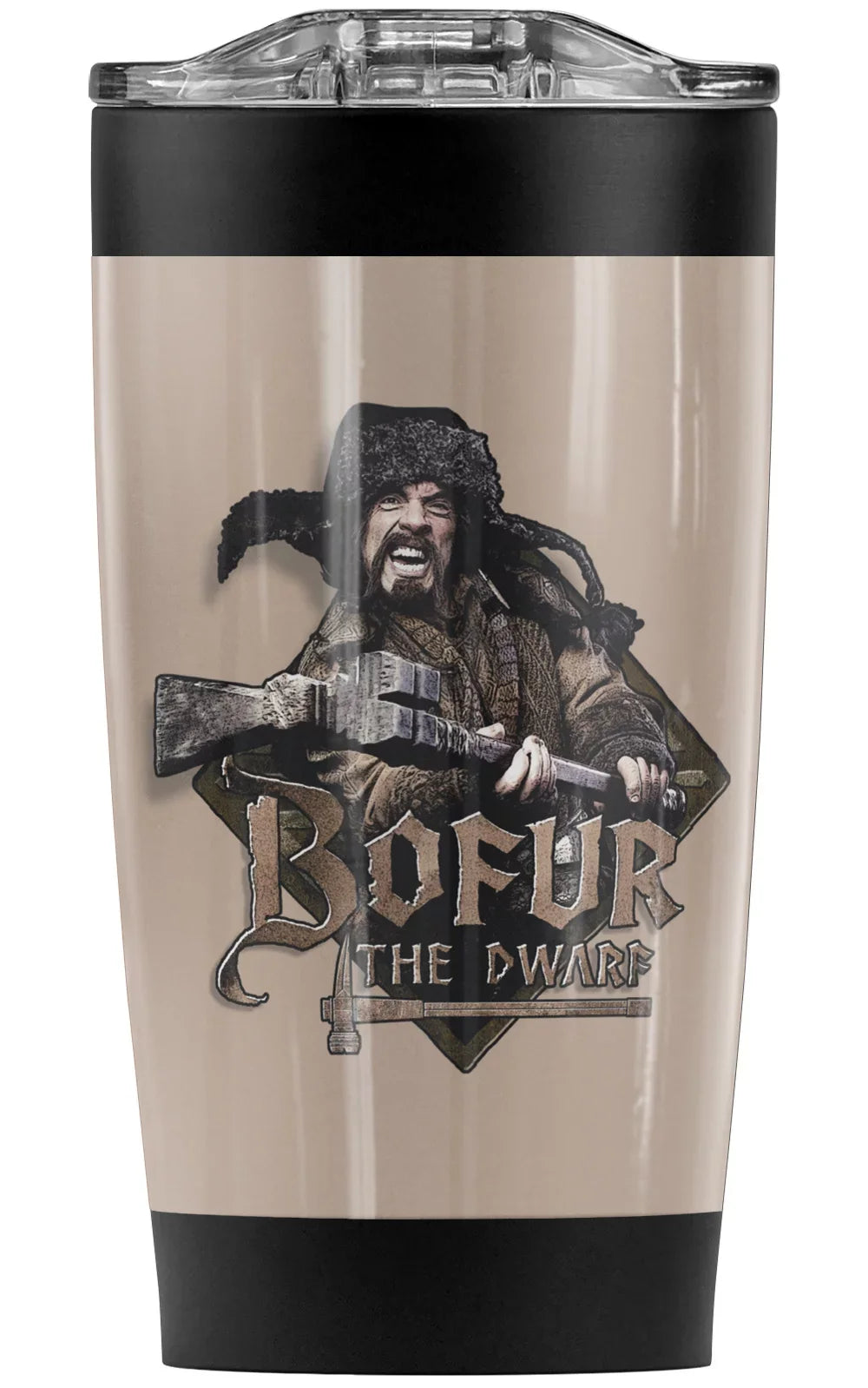 The Hobbit/Bofur Stainless Steel Tumbler 20 oz Coffee Travel Mug/Cup, Vacuum Insulated & Double Wall with Leakproof Sliding Lid | excellent for Hot Drinks and Cold Beverages
