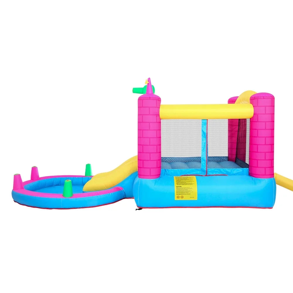 SalonMore Inflatable Bounce House with Blower,Pool & moisture Slide & Splash,Multi-color Tank