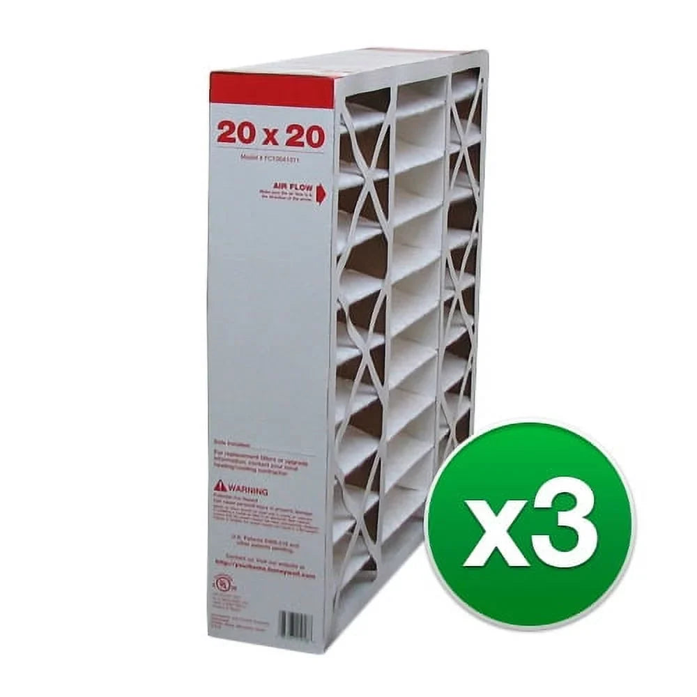 Replacement Pleated Air Filter for Honeywell 20x20x5 MERV 8 (3-Pack)