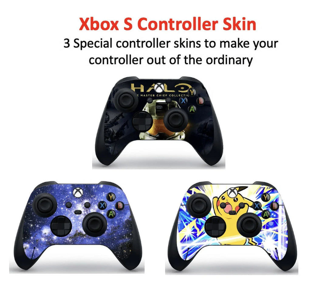 2022 Newest  Xbox Series S 512GB SSD All-Digital Console, 10GB GDDR6 RAM, 1440p Gaming, 4K Streaming, 3D Spatial Sound, WiFi + 3pcs-Marxsol Controller Skins