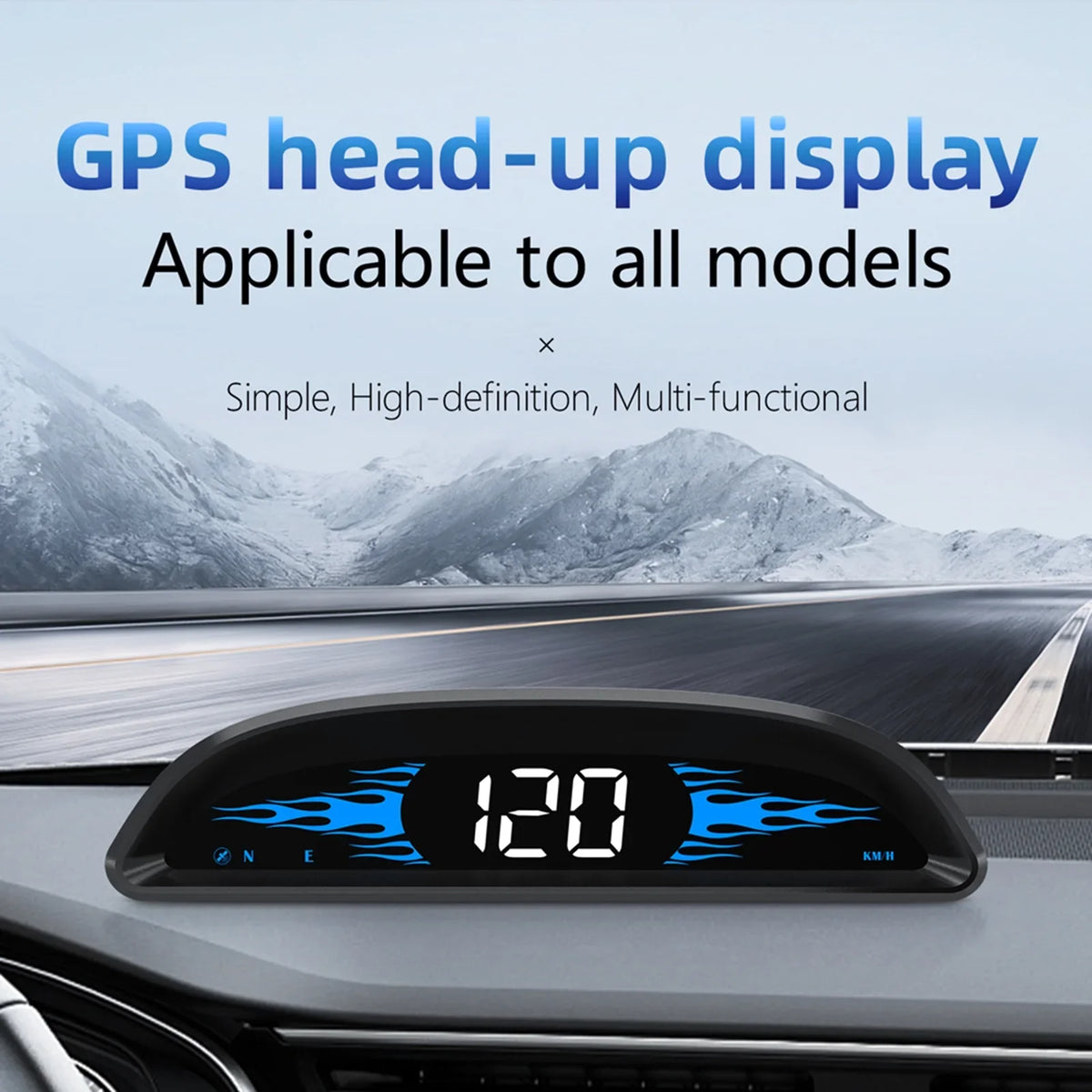 GoolRC Car HUD Head-up Display Digital Navigation Speedometer Dual System Display Screen with SpeedTimeDirectionMileage Vehicle Overspeed Alarm Fatigue Driving Alarm