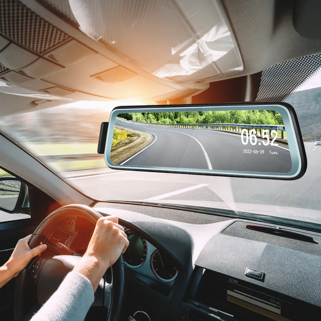 Cheefull 10' Mirror Camera Front and Rear 1080P Backup Camera  ' Mirror Dash Cam Rear ViewFHD Full Touch Screen w Loop Recording, G-Sensor, Parking Monitor 170° Wide Angle