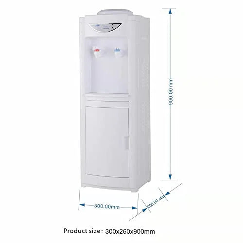 Hot & Cold Top Loading moisture Dispenser,5 Gallons liquid Coolers with Child Safety Lock Removable Drip Tray & Storage Cabinet,moisture Cooler Dispenser for Home,Office(White)