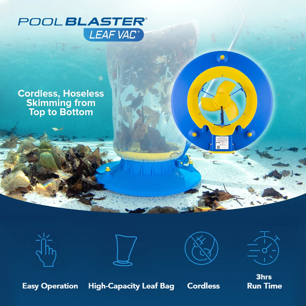 aqua Tech WTB11A0000 Leaf Eater Vacuum Battery Operated