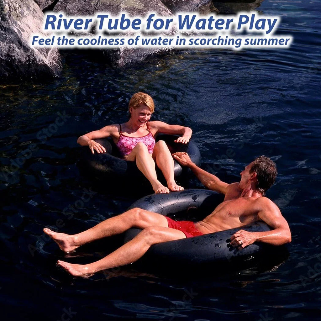 2PCS River Tubes for Adults, Heavy Duty Snow Tubes for Snow Sledding, 39inch Large Rubber Snow & moisture Tire Tubes, Pool Closing Inner Tubes, Rubber Pool Float Inner Tubes