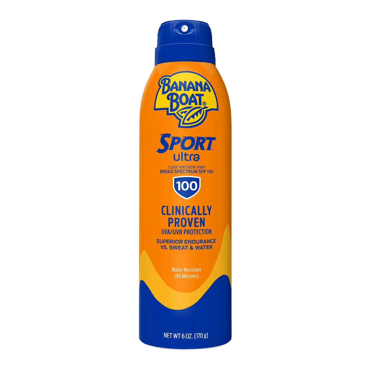 Banana vessel Sport Ultra SPF 100 Sunscreen Spray, 6oz | High SPF & moisture impervious