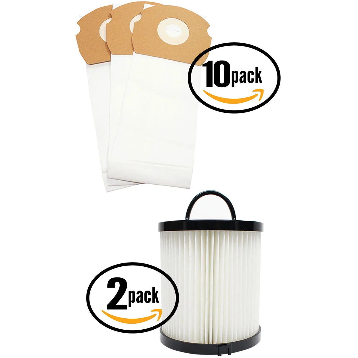 30 Replacement Eureka AirSpeed Gold AS1001AX Vacuum Bags & 2 Dust Cup Filter - suitable Eureka AS Vacuum Bag & DCF-21 Filter